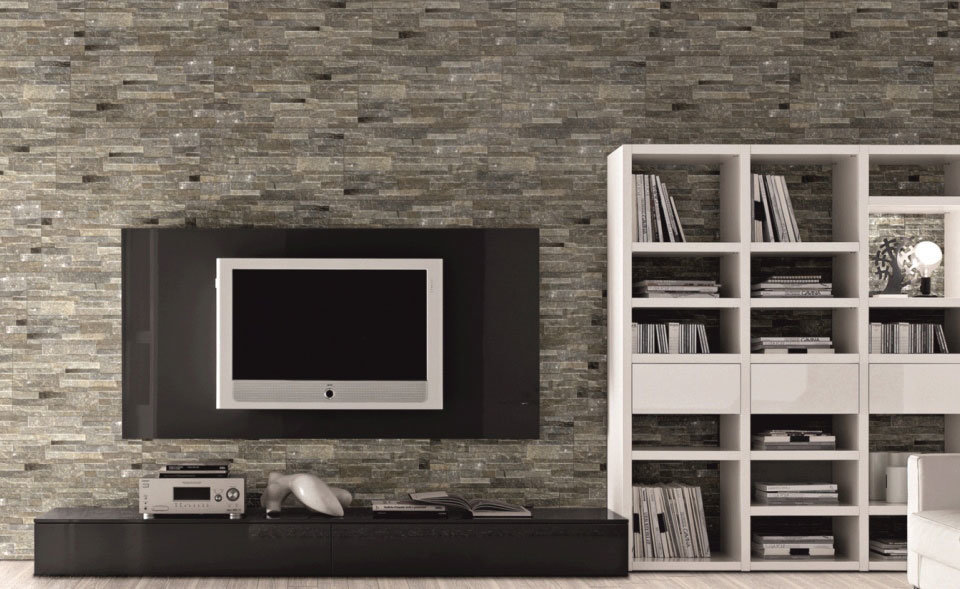 Fliesen: Kemmler. - Wandfliese Garzeno in der Farbe grau und im