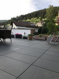 Braun Beton Terrassenplatte Fiamata Maße: 400x400x42 mm Farbe: Nero Nr. 69