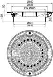 MEITOP®-S - Schachtabdeckung (Art. 104235) De. mit Lüftung. - MG 104235