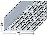 Protektorwerk Lüftungswinkel Rechtecklochung einseitig 2500x70x30x0,8 mm Schwarz