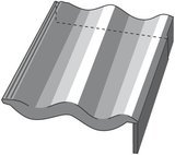 Nelskamp Sigma Pfanne Longlife Pult Giebelstein rechts Lattung 320 mm Granit