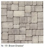 Braun Steine Tegula Pflaster Maße: 313x173x70 mm Farbe: Brown-Shadow Nr. 151