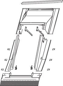Roto Designo Mehrfach-Einbaurahmen Aufkeil ERA Rx WD 2x1 ZIE AL