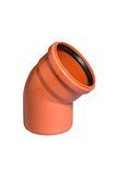 PVC KG Bogen DIN EN 1401-1 DN110 15 Grad