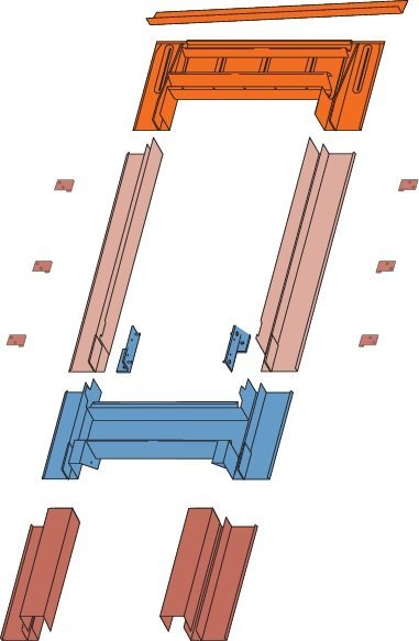 Roto Designo Eindeckrahmen Fassadenanschluss EFA 1x1 ZSD AL