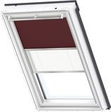 Velux Verdunkelungs Rollo Duo DFD Gr. UK04 4559S Dunkelbraun-Weiß