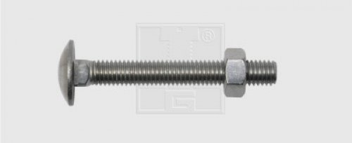 SWG Flachrundschraube mit Vierkantansatz mit Mutter DIN 603