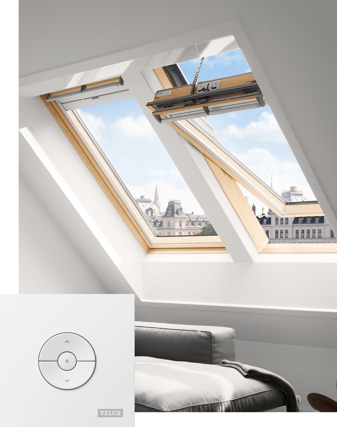 Velux INTEGRA Elektrofenster GGU PK10 - 94x160 cm, Polyurethan