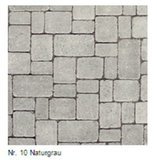 Braun Steine Tegula Pflaster Maße: 313x173x70 mm Farbe: Grau Nr. 10