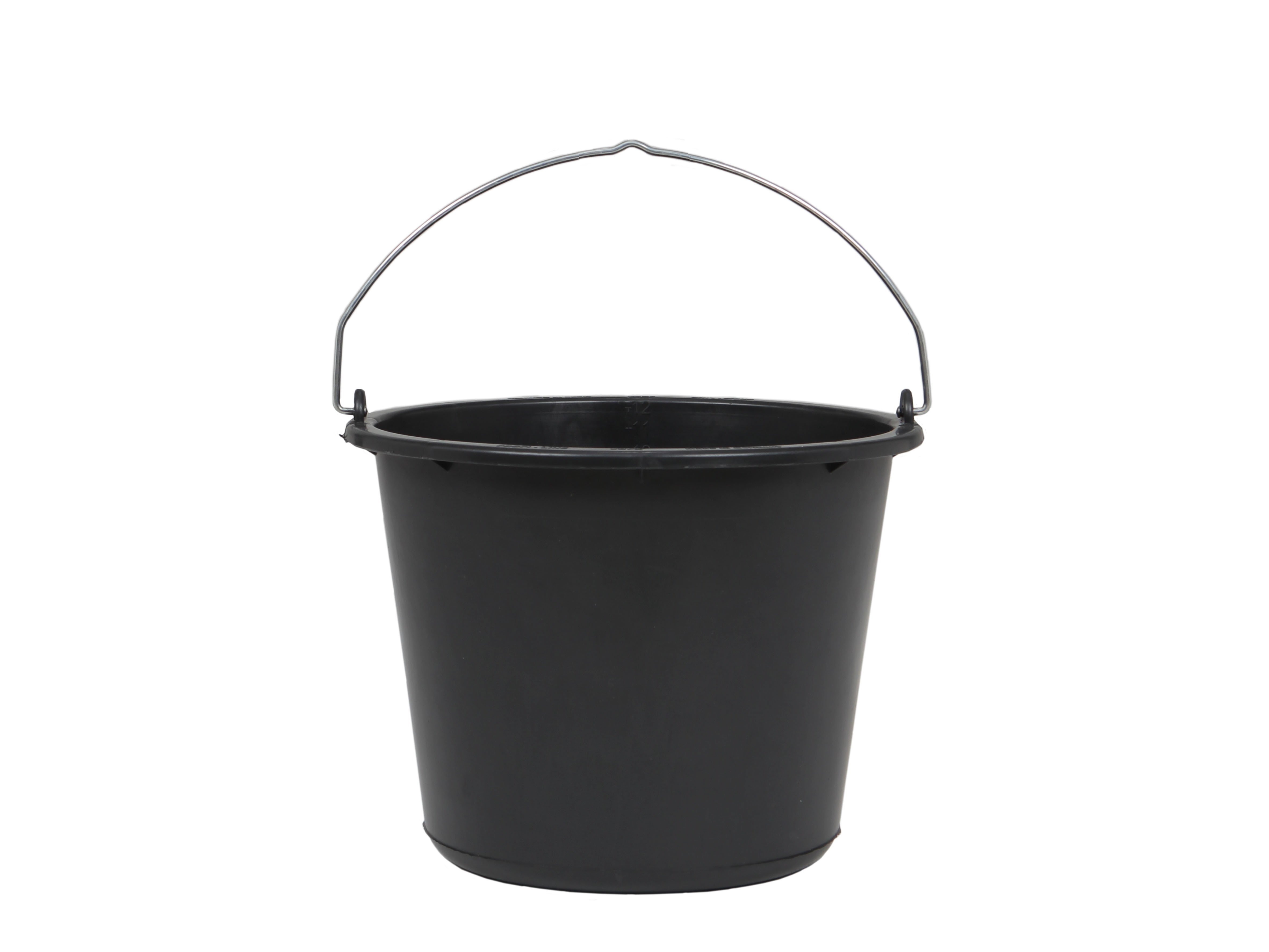Baueimer 12 Liter, schwarz
