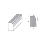 Blatt Hochbord 120x150x300 mm - BL=1000 mm
