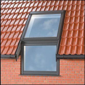 VELUX Kombi-Eindeckrahmen Schiefer Stehfalz 10 EFS MK08 0332E Fenstertyp MK08/ 78x140 cm ...