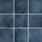 Carpanzano 9,7x9,7 cm blau glänzend stukturiert