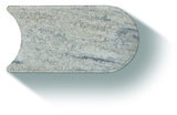 Diephaus Rasenmähkante 240x120x40 mm Muschelkalk