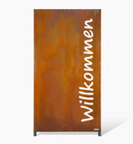 Seltra Vistum Sichtschutzwand Willkommen