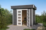 Skan Holz Gartenhaus Venlo 1 Farbe: Schiefergrau
