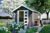 Skan Holz Gartenhaus Hengelo Farbe: Schiefergrau
