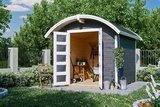 Skan Holz Gartenhaus Delft Farbe: Schiefergrau