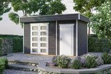 Skan Holz Gartenhaus Venlo 3 Farbe: Schiefergrau