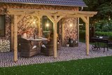 Skan Holz Terrassenüberdachung Siena Abmessung: 434x250 cm Farbe: Natur