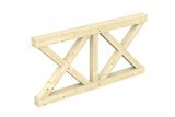 Skan Holz Andreaskreuz Brüstung Abmessung: 170x84 cm Farbe: Natur