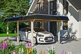 Skan Holz Carport Wendland Abmessung: 362x628 cm Farbe: Natur