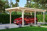 Skan Holz Carport Emsland Abmessung: 354x640 cm Farbe: Natur