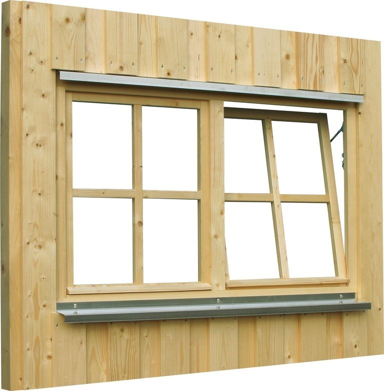 Skan Holz Carport Doppelfenster