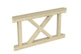 Skan Holz Pavillon Andreaskreuz Brüstung Nice 2 Abmessung: 150x84 cm Farbe: Natur