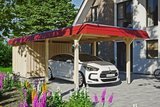 Skan Holz Carport Wendland Abmessung: 362x870 cm Farbe: Natur