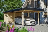 Skan Holz Carport Wendland Abmessung: 362x870 cm Farbe: Natur