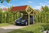 Skan Holz Carport Harz Ausführung: Bitumenschindel Rot Farbe: Grün
