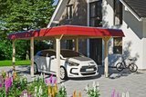 Skan Holz Carport Wendland Abmessung: 362x628 cm Farbe: Natur
