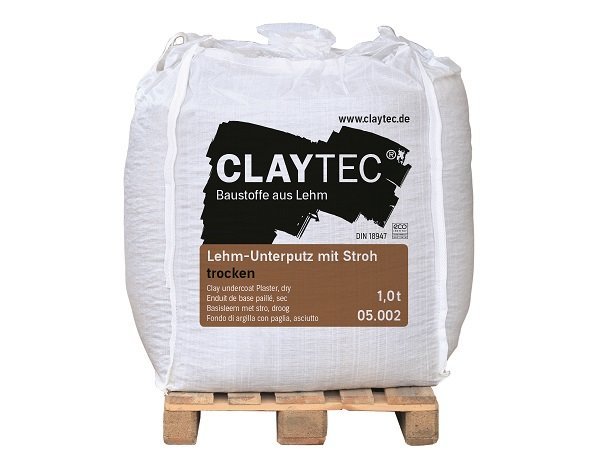 Claytec Lehm Unterputz mit Stroh