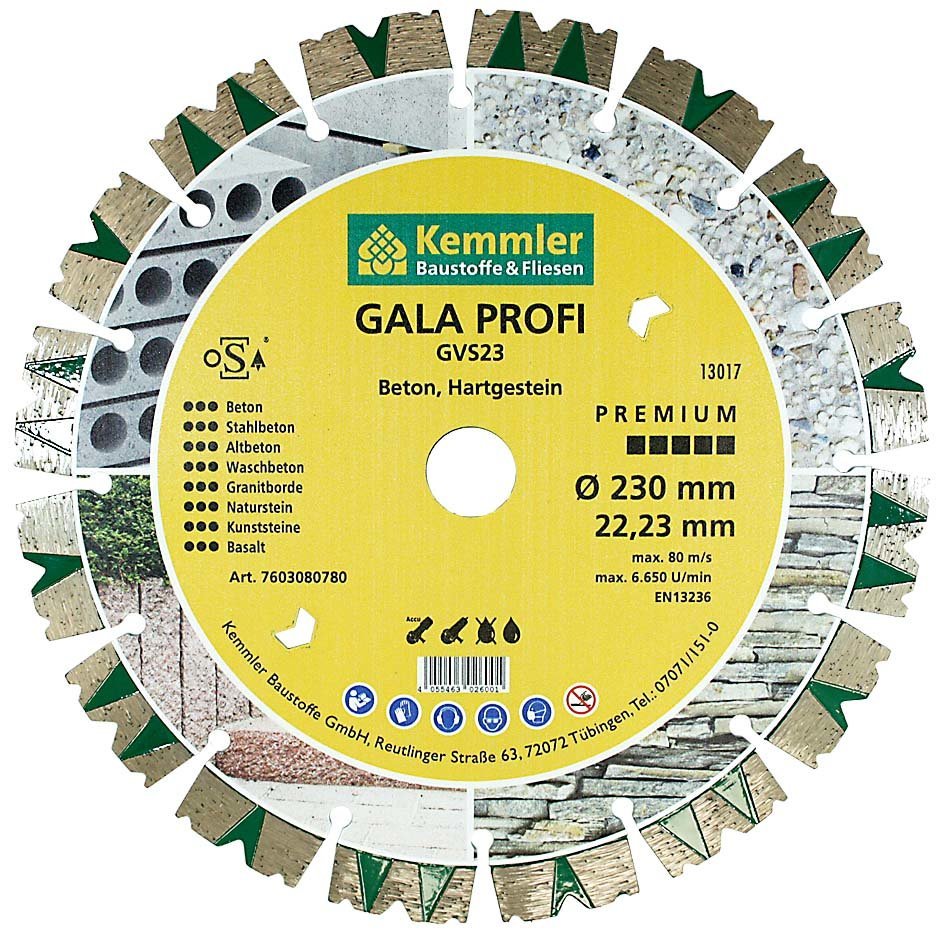 Kemmler GVS23 Diamant Trennscheibe DN230