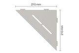SCHLÜTER SHELF-E-S1 210x210mm SES1D7TSBG 210x210 mm Pure beigegrau