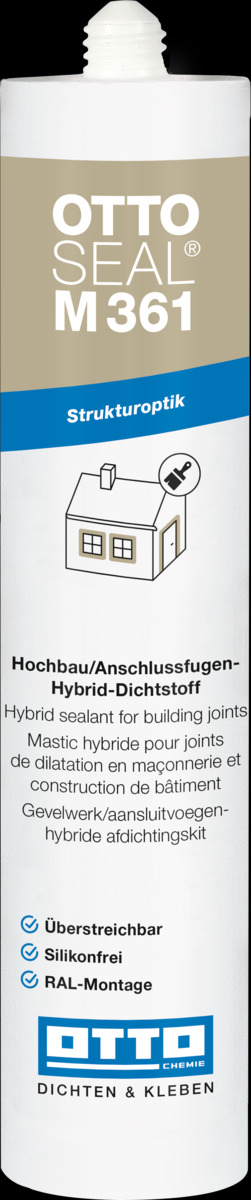 Ottoseal Struktur Hochbau-/ Anschlussfugen M361 04 RAL 9016