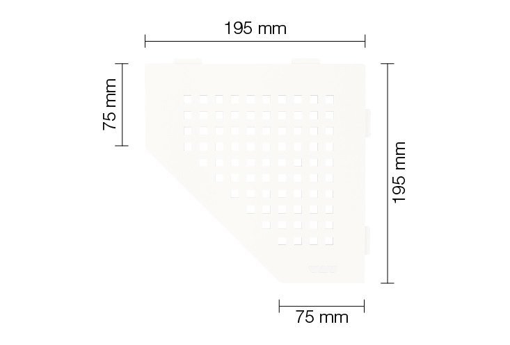 SCHLÜTER SHELF-E-S2 195x195mm SES2D3MBW