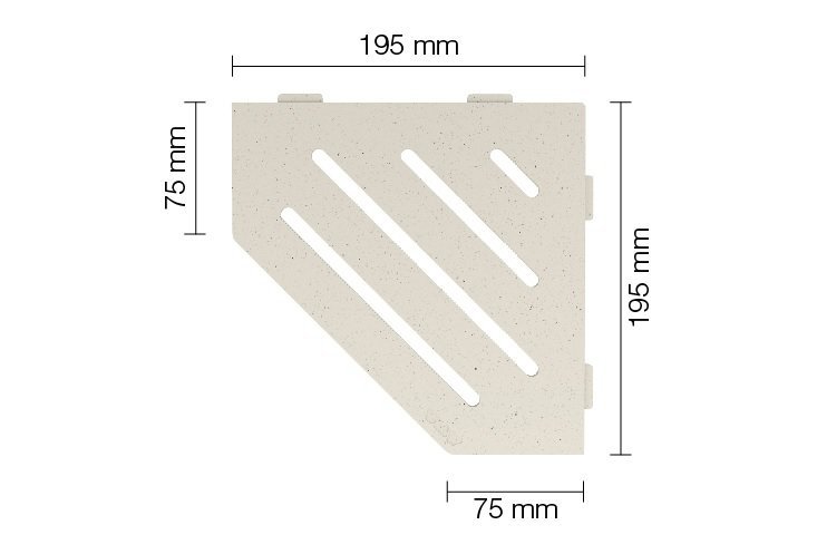 SCHLÜTER SHELF-E-S2 195x195mm SES2D10TSI