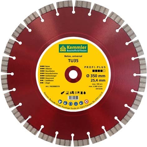 Kemmler TU12 Diamant Trennscheibe DN125