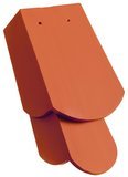 Creaton Biber Klassik Rundschnitt Ortgangziegel 1 1/4 links Ausrichtung: Links Naturrot glatt